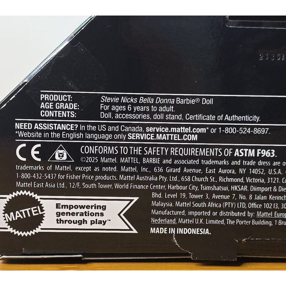 Barbie Stevie Nicks Bella Donna Doll In White Dress New Sealed IN HAND - Picture 16 of 16